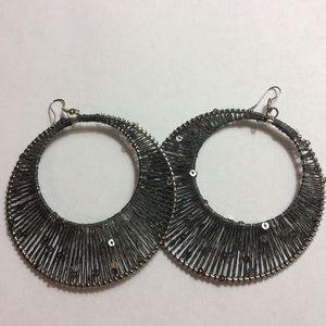 Large hoop earrings
